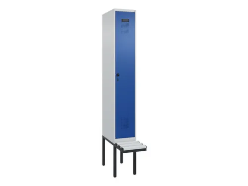 locker met bank,voor scheiding van kleding,HxBxD 2120x300x815mm,1vak