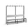 omkleedbank,HxLxD 1710x2000x407mm,HPL zilvergrijs,frame staal RAL7021