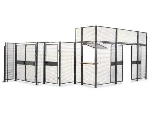 dubbele schuifdeur,v. scheidingswandsysteem,HxB 2200x1800mm,RAL5002
