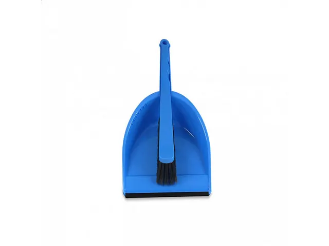 Veegblik met Stoffer Kunststof Blau w