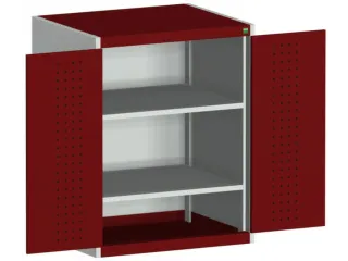 kast met geperforeerde platen,HxBxD 1000x800x525mm,2xStalen bodem - 1