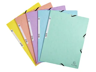 Elastomap Exacompta Aquarel A4 3 kleppen 400gr glanskarton assorti - 1