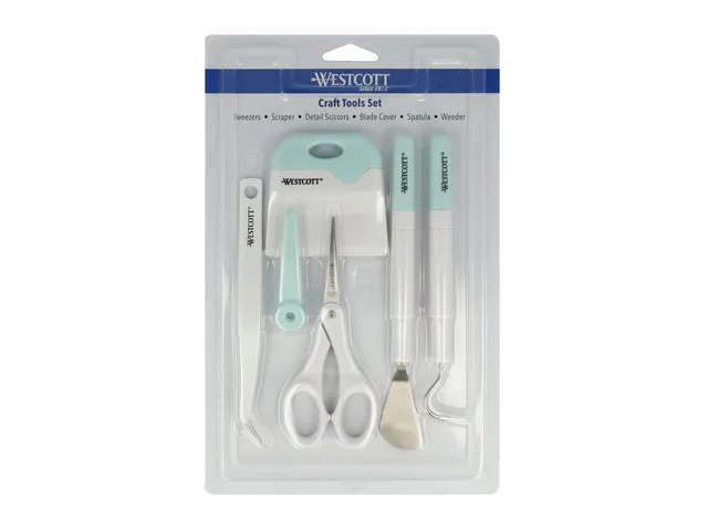 Crafttoolset Westcott 6 delig schraper, schaar met bescherm- kap, pelh