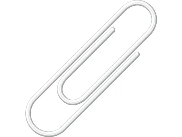 Paperclips Alco 26mm rond doos a 100 stuks wit