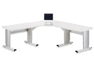 ESD-koppelelement voor montagetafel 90° BxD 800x800mm blad grijs hoek - 1