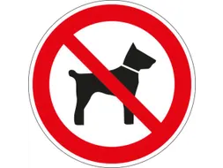verbodsbord,verboden v. honden,wandbord,aluminium,standaard,Ø 200mm