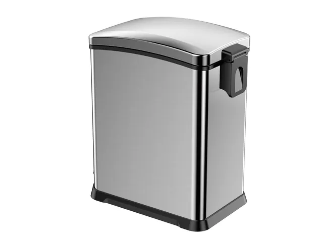 Rechthoekige Pedaalemmer New Rejoice Step Bin 15 Liter Mat Rvs