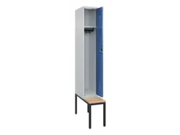locker met bank,HxBxD 2120x300x815mm,1vak,vak B 300mm,cilinderslot