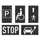DURALINE Sjabloonset PP voor Vloermarkering Parkeerplaats 6-delige Set