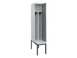 locker met bank,voor scheiding van kleding,HxBxD 2120x400x815mm,1vak