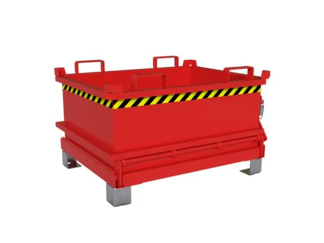 mini-benne à fond ouvrant,HxLxl 625x800x1000mm,0,24m³,fourreau,acier