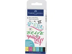 Tekenstift Faber-Castell Pitt Artist Pen handlettering I 6-delig etui