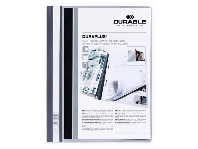 Snelhechtmap Durable Duraplus A4+ grijs