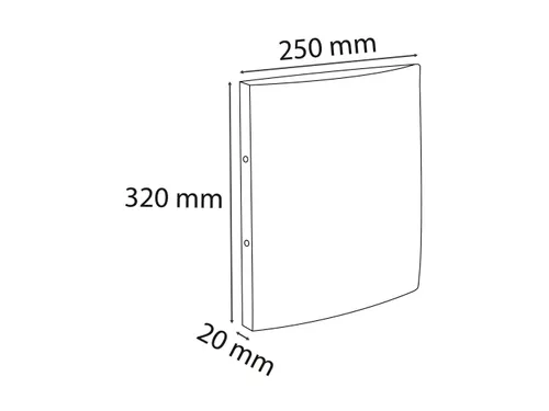 Ringmap Elast. glans karton 2R 15mm zwart