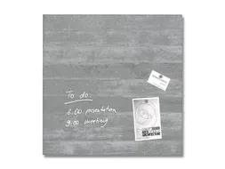 glasmagneetbord Sigel Artverum 48x48x1.5cm betondesign