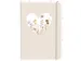 Notitieboek wit hart A5 lijn 92 pagina's softcover beige