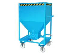 silo HxLxl 1680x1115x780mm 600l force 1350kg roulettes