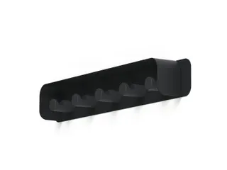 Wandkapstok DURASTORE 5 haken aluminum zwart 50cm - 2