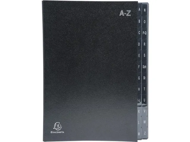 sorteermap Ordonator 24 vakken met tabs A-Z zwart