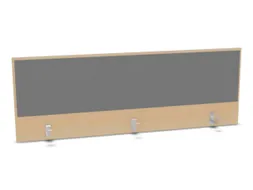 opzetpaneel,v. bureau,aanbouw achter,B 1600mm,NE-esdoorn,BN8078-grijs