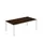 bijzettafel HxBxD 400x1140x600mm rechthoekig wenge 4voeten wit