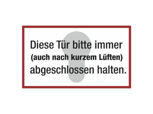 deurbord,Deze deur altijd (ook na kort luchten),folie,rood/wit/zwart