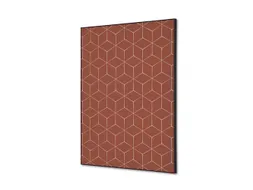 Wanddecoratie Textiel Set A2 Hexagon Roest bruin