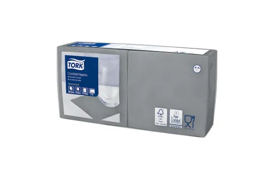 Tork 477832 Cocktailservet Advanced Grijs 24x24cm