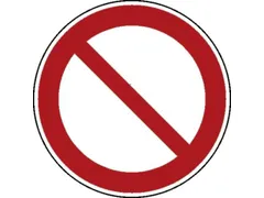 verbodsbord algemeen verbod wandbord aluminium standaard Ø 200mm