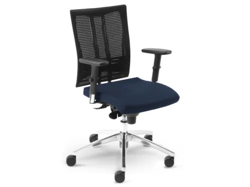 Nowy Styl Bureaustoel, rugleuning met netbekleding blauw
