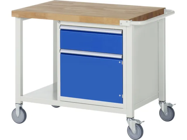 Werkbank 880x1000x700mm Beukenhouten Werkblad 1lade Kast