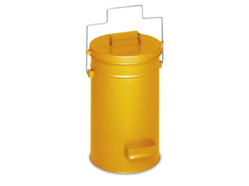 veiligheidsafvalbakken,25l,HxØ 500x270mm,romp staal RAL1023