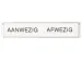 OUTLET In-uit Bord 30 Namen Aluminium Aan/afwezigheidsbord Wit