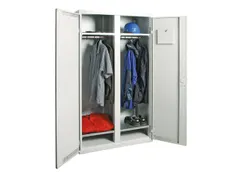 Garderobekast 1800x1000x500mm 2 Vakken Staal Romp Ral7035