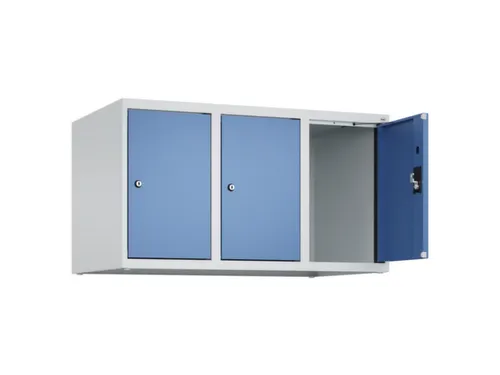 opzetkast,v. locker,3vak.,vak B 300mm,HxBxD 500x900x500mm,cilinderslot