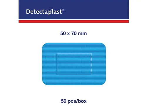 Detectaplast 8051 Pleister waterafstotend blauw 50x72mm 50 Stuks