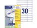 Etiquettes Avery ILC 70x29,7mm blanches 100 flles,30et. par flle