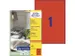 etiket Avery ILK 210x297mm 100 vel 1 etiket per vel rood