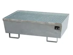 Opvangbak 2x 200l Opvangvol. 225l Vuurverzinkt 415x1200x800mm Rooster