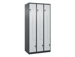 Z-garderobekast,HxBxD 1850x900x500mm,vak B 150/300mm,draaigrendel