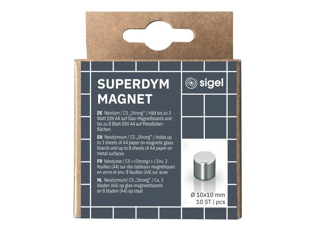 Kan weerstaan inval auditorium Magneten Sigel voor glasbord set 10stuks zilverkleurig C5 sterk rond 1 |  DiscountOffice.be