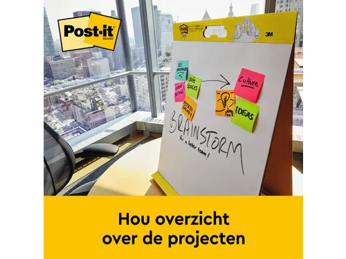 Meeting chart 3M Post-it 563 Super Sticky 508x584mm blanco