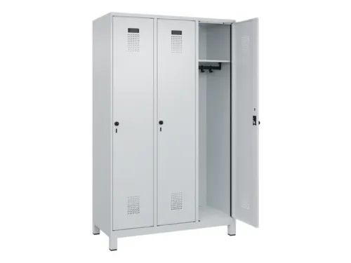 locker,HxBxD 1950x1200x500mm,3vak,vak B 400mm,draaigrendel,voeten