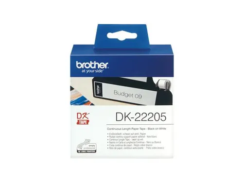 Etiket Brother DK-22205 62mm 30-meter wit papier