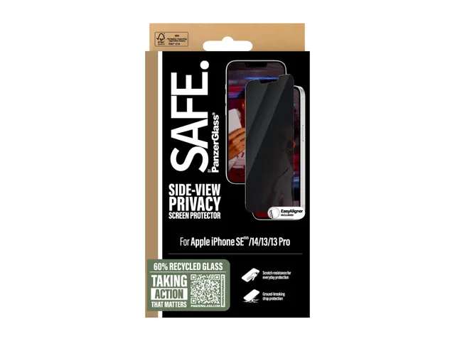 PanzerGlass SAFE. by 2-Way Privacy Screen Protector iPhone 17e | 16