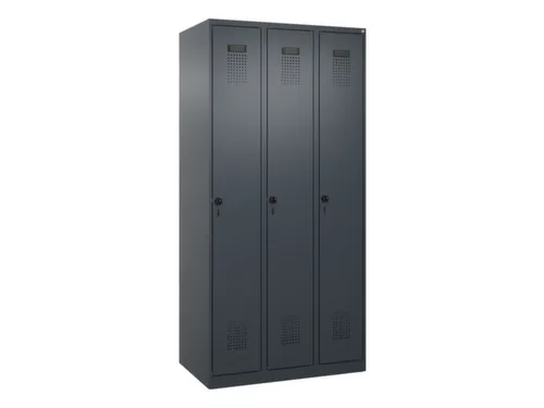 locker,HxBxD 1850x900x500mm,3vak,vak B 300mm,draaigrendel