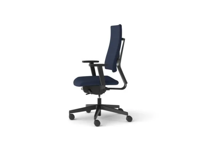 Bureaustoel Donkerblauw Frame Zwart Synchroonmechanisme Met Armleuning