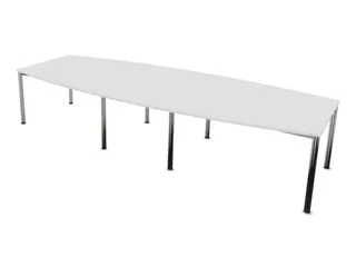 vergadertafel,HxBxD 740x3600x1400mm,vatvormig,Bl-wit - 2