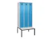 locker met bank,voor scheiding van kleding,HxBxD 2120x900x815mm,3vak