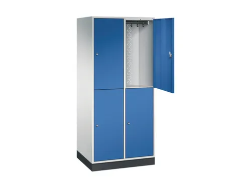 grootvolume garderobekast,RAL 7035/RAL 5010,HxBxD 1950x820x600mm